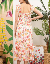 Load image into Gallery viewer, The Fancy Floral Edith Smocked Ruffled Dress