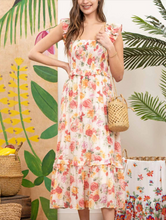 Load image into Gallery viewer, The Fancy Floral Edith Smocked Ruffled Dress