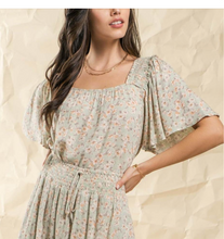 Load image into Gallery viewer, The Tyra Smocked Top With Flutter Sleeve