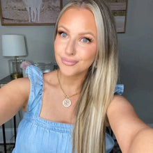 Load image into Gallery viewer, PREORDER: Paperclip Chain Radiant Initial Necklace