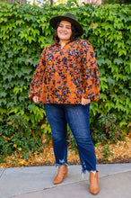 Load image into Gallery viewer, The Mallory Floral Blouse In Rust