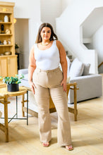 Load image into Gallery viewer, Serenity High Rise Tummy Control Flares in Khaki