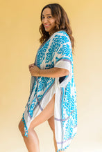 Load image into Gallery viewer, Side Trip Draped Kimono in Teal