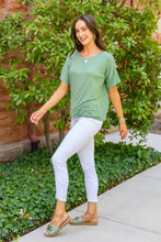 Load image into Gallery viewer, Simple One Twist Tee In Olive