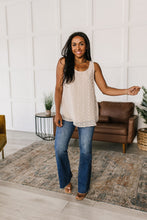 Load image into Gallery viewer, The Susie Swiss Dot Sleeveless Top in Sand