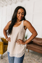 Load image into Gallery viewer, The Susie Swiss Dot Sleeveless Top in Sand