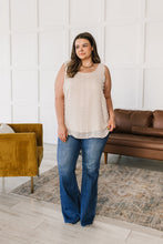 Load image into Gallery viewer, The Susie Swiss Dot Sleeveless Top in Sand