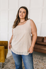 Load image into Gallery viewer, The Susie Swiss Dot Sleeveless Top in Sand