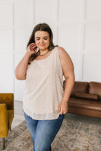 Load image into Gallery viewer, The Susie Swiss Dot Sleeveless Top in Sand