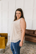 Load image into Gallery viewer, The Susie Swiss Dot Sleeveless Top in Sand