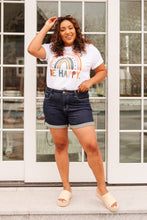 Load image into Gallery viewer, Stone Wash Open Seam Cuff Shorts