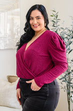 Load image into Gallery viewer, Take Me Out Faux Wrap Bodysuit In Magenta