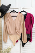 Load image into Gallery viewer, Take Me Out Faux Wrap Bodysuit In Magenta