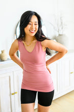 Load image into Gallery viewer, The Basics Reversible Longline Tank in Dusty Rose