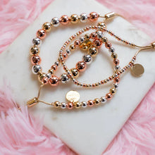 Load image into Gallery viewer, PREORDER: Tri Tone Adjustable Bracelet in Assorted Sizes
