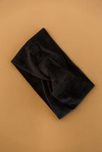 Load image into Gallery viewer, Velvet Twist Headband In Black