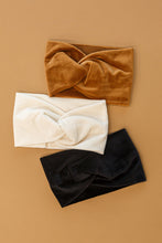 Load image into Gallery viewer, Velvet Twist Headband In Ivory