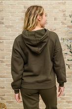 Load image into Gallery viewer, Zip Up Hoodie Jacket & Joggers Set In Olive