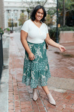 Load image into Gallery viewer, Zoe Floral Midi Skirt in Hunter Green