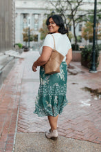 Load image into Gallery viewer, Zoe Floral Midi Skirt in Hunter Green