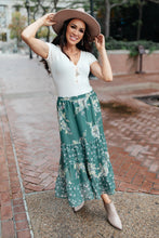 Load image into Gallery viewer, Zoe Floral Midi Skirt in Hunter Green