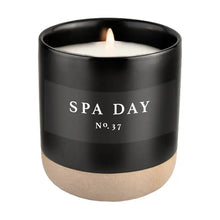 Load image into Gallery viewer, Black Stoneware Soy Candles in Various Scents