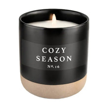 Load image into Gallery viewer, Black Stoneware Soy Candles in Various Scents