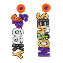 Load image into Gallery viewer, Halloween Seed-Bead Spooky Season Earrings
