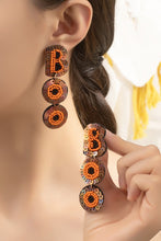 Load image into Gallery viewer, Halloween Seed Bead BOO Earrings
