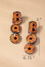 Load image into Gallery viewer, Halloween Seed Bead BOO Earrings
