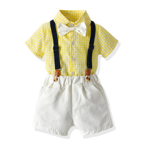 Jack ad Jill Summer Checker Suit Siblings Set