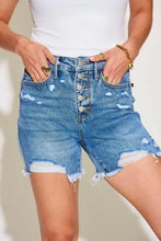 Load image into Gallery viewer, Kara High Rise Rigid Magic Button Fly Cutoff Shorts
