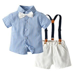 Jack ad Jill Summer Checker Suit Siblings Set