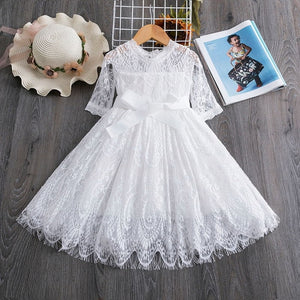 Crissy White Lace Tulle Ceremony Dress