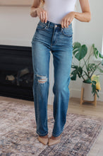 Load image into Gallery viewer, Carrie High Rise Control Top 90&#39;s Straight Jeans
