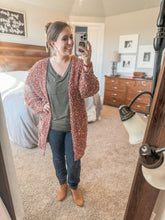 Load image into Gallery viewer, No Time Like the Present Confetti Cardigan in Rust
