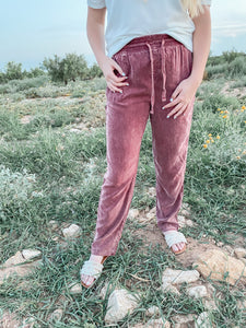 Must Be Maroon Mineral Wash Pants