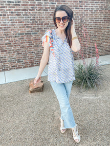 The Meri Flutter Sleeve Top