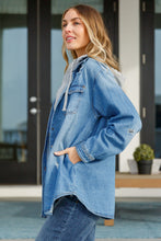 Load image into Gallery viewer, Jordan Hooded Denim Shacket
