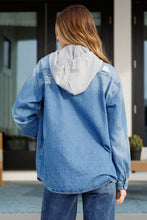 Load image into Gallery viewer, Jordan Hooded Denim Shacket
