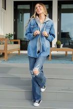 Load image into Gallery viewer, Jordan Hooded Denim Shacket
