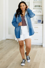 Load image into Gallery viewer, Jordan Hooded Denim Shacket
