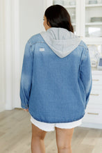 Load image into Gallery viewer, Jordan Hooded Denim Shacket
