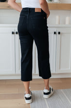 Load image into Gallery viewer, Lizzy High Rise Control Top Wide Leg Crop Jeans in Black
