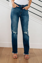 Load image into Gallery viewer, Morgan High Rise Distressed Straight Jeans
