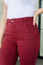 Load image into Gallery viewer, Phoebe High Rise Front Seam Straight Jeans in Burgundy
