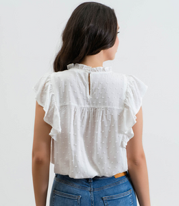 The Frankie Drape Sleeve Woven Top