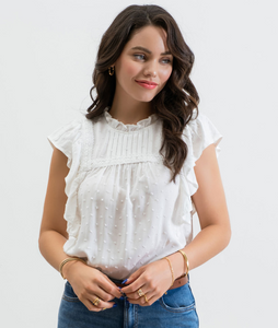 The Frankie Drape Sleeve Woven Top