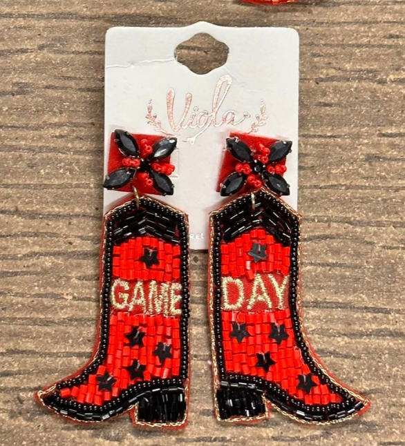 GAMEDAY Boots- Red & Black