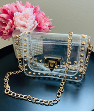 Load image into Gallery viewer, Preorder: Clear Studded Gameday Bag
